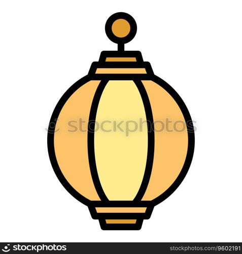 Street lamp icon outline vector. Skyline india. West sky color flat. Street lamp icon vector flat