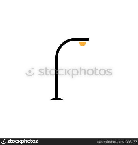 Street lamp icon Vector illustration. Two color design