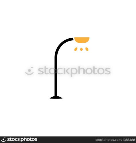 Street lamp icon Vector illustration. Two color design