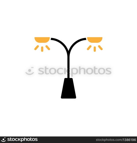 Street lamp icon Vector illustration. Two color design