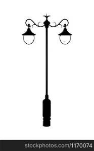 Street light. Empty outline. Vector stock illustration Isolated on white background. Flat style.