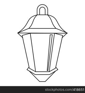 Street light icon. Outline illustration of street light vector icon for web. Street light icon, outline style