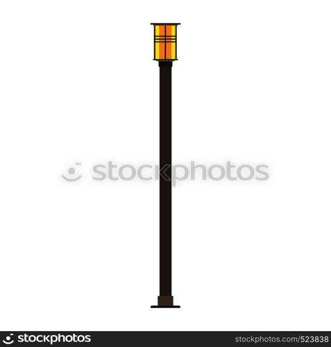 Street light lamp city vector illumination post. Urban old exterior icon. Vintage equipment road town