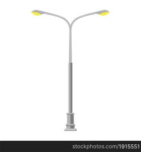 street light lamp icon isolated on white background. Vector illustration in flat style. street light lamp