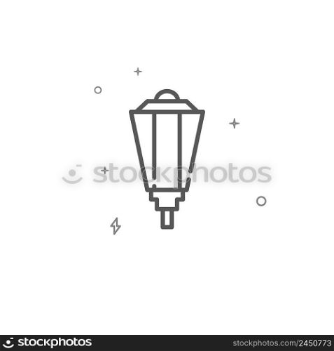 Street light simple vector line icon. L&symbol, pictogram, sign isolated on white background. Editable stroke. Adjust line weight.. Street light simple vector line icon. L&symbol, pictogram, sign isolated on white background. Editable stroke