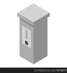 Street mailbox icon. Isometric of street mailbox vector icon for web design isolated on white background. Street mailbox icon, isometric style