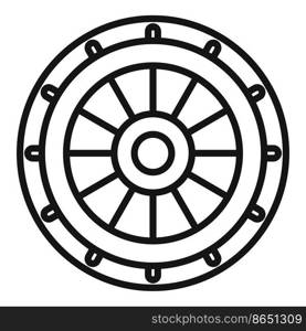 Street manhole icon outline vector. Road city. Plate gutter. Street manhole icon outline vector. Road city