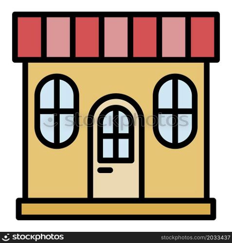 Street marketplace icon. Outline street marketplace vector icon color flat isolated. Street marketplace icon color outline vector