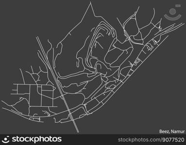 Street roads map of the BEEZ DISTRICT, NAMUR