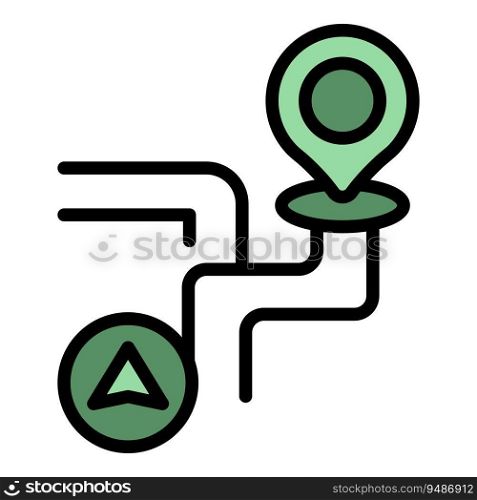 Street sale icon outline vector. Shop store. Arrow market color flat. Street sale icon vector flat