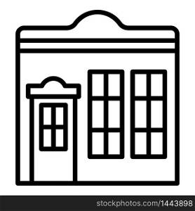 Street shop icon. Outline street shop vector icon for web design isolated on white background. Street shop icon, outline style