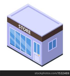 Street store icon. Isometric of street store vector icon for web design isolated on white background. Street store icon, isometric style