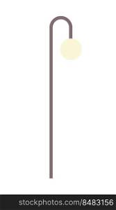 Streetlight with round l&semi flat color vector object. City illumination. Full sized item on white. Equipment simple cartoon style illustration for web graphic design and animation. Streetlight with round l&semi flat color vector object