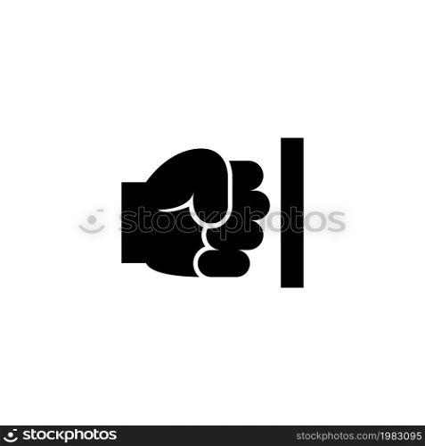 Strength Fist Punched Wall, Power Hand. Flat Vector Icon illustration. Simple black symbol on white background. Strength Fist Punched Wall Power Hand sign design template for web and mobile UI element. Strength Fist Punched Wall, Power Hand. Flat Vector Icon illustration. Simple black symbol on white background. Strength Fist Punched Wall Power Hand sign design template for web and mobile UI element.