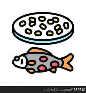 streptococcus iniae fish color icon vector. streptococcus iniae fish sign. isolated symbol illustration. streptococcus iniae fish color icon vector illustration