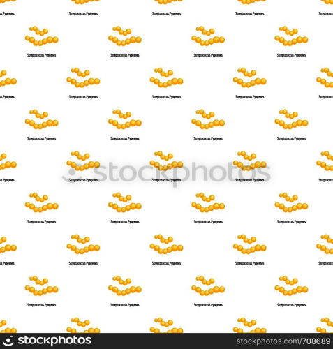 Streptococcus pyogenes pattern seamless in flat style for any design. Streptococcus pyogenes pattern seamless