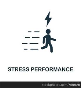 Stress Performance icon illustration. Creative sign from mindfulness icons collection. Filled flat Stress Performance icon for computer and mobile. Symbol, logo graphics.. Stress Performance icon symbol. Creative sign from mindfulness icons collection. Filled flat Stress Performance icon for computer and mobile