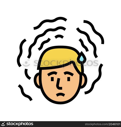 stress problem color icon vector. stress problem sign. isolated symbol illustration. stress problem color icon vector illustration