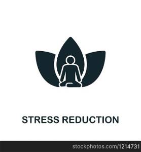 Stress Reduction icon illustration. Creative sign from mindfulness icons collection. Filled flat Stress Reduction icon for computer and mobile. Symbol, logo graphics.. Stress Reduction icon symbol. Creative sign from mindfulness icons collection. Filled flat Stress Reduction icon for computer and mobile
