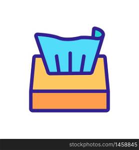 stretched napkin box icon vector. stretched napkin box sign. color symbol illustration. stretched napkin box icon vector outline illustration