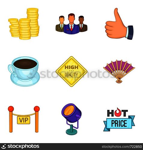 Strides icons set. Cartoon set of 9 strides vector icons for web isolated on white background. Strides icons set, cartoon style