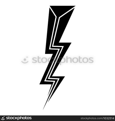Strike lightning bolt icon. Simple illustration of strike lightning bolt vector icon for web design isolated on white background. Strike lightning bolt icon, simple style