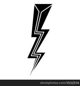 Strike lightning bolt icon. Simple illustration of strike lightning bolt vector icon for web design isolated on white background. Strike lightning bolt icon, simple style