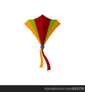 String kite icon. Flat illustration of string kite vector icon for web isolated on white. String kite icon, flat style