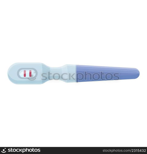 Strip pregnant test icon cartoon vector. Positive ovulation. Negatine result. Strip pregnant test icon cartoon vector. Positive ovulation