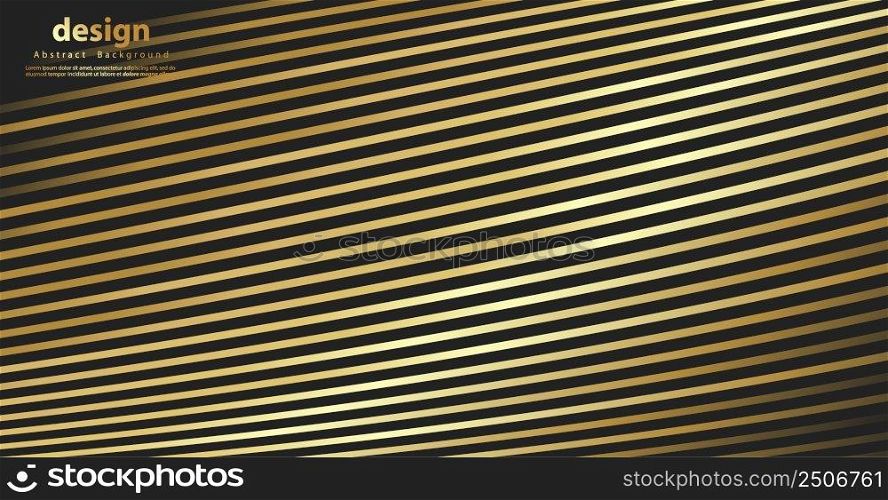 Stripe pattern gold luxury color. Gold glitter stripes background. Abstract gold wave line texture. pattern vector illustration.