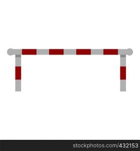 Striped barrier icon flat isolated on white background vector illustration. Striped barrier icon isolated
