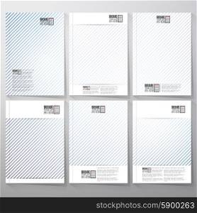 Striped blue background. Brochure, flyer or booklet for business, tamplate vector.