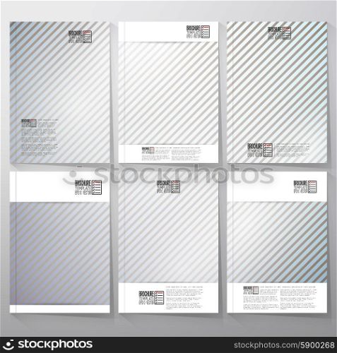 Striped gray background. Brochure, flyer or booklet for business, template vector.