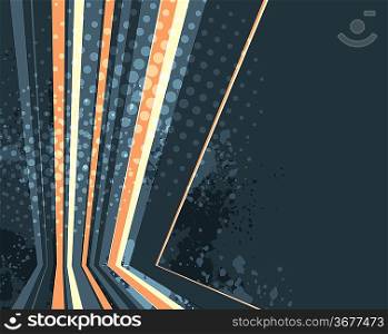 Striped grunge background. Abstract illustration with circles