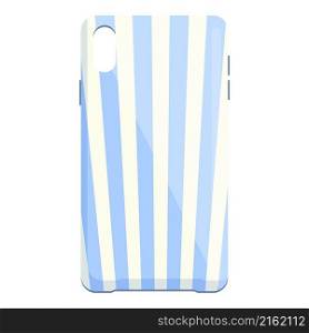 Striped line smartphone case icon cartoon vector. Phone cover. Mobile cell. Striped line smartphone case icon cartoon vector. Phone cover