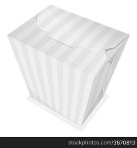 Striped noodle box. Take away food. Vector illustration. noodle box