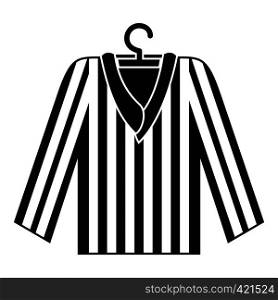 Striped pajama shirt icon. Simple illustration of striped pajama shirt vector icon for web. Striped pajama shirt icon, simple style