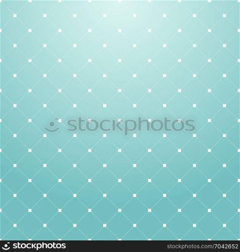 Striped repeating geometric square tiles with dotted rhombus. Modern stylish texture. Vector pattern blue background.