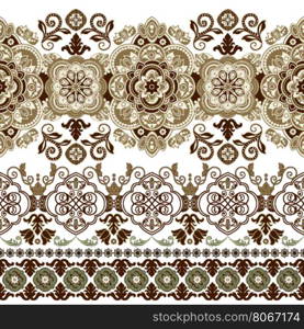 Striped seamless pattern. Floral wallpaper