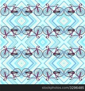 stripes and bicycles, vector art illustration