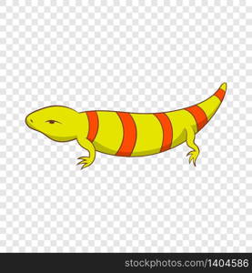Stripped lizard icon. Cartoon illustration of stripped lizard vector icon for web. Stripped lizard icon, cartoon style