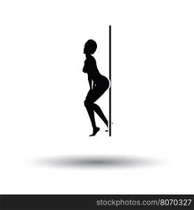 Stripper night club icon. White background with shadow design. Vector illustration.