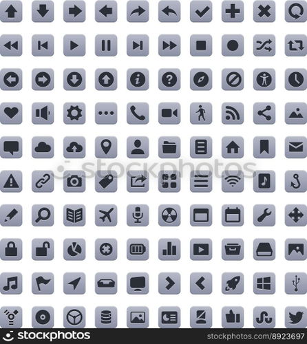 Stroke icons vector image