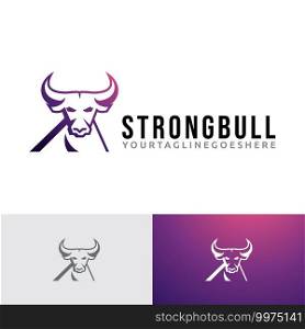 Strong Bull Buffalo Animal Business Logo Template