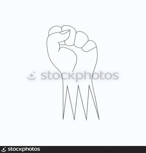 strong hand logo vector illustration