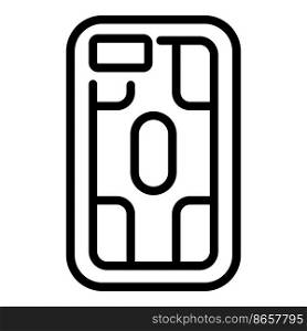 Strong phone case icon outline vector. Mobile cover. Device protect. Strong phone case icon outline vector. Mobile cover