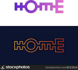 Strong text home lettering or typography Vector Image