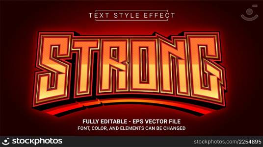 Strong Text Style Effect. Graphic Design Element.