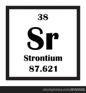 Strontium chemical element icon vector illustration design