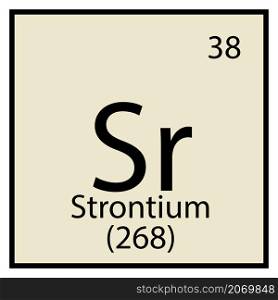 Strontium chemical icon. Periodic table symbol. Isolated sign. Light gray background. Vector illustration. Stock image. EPS 10.. Strontium chemical icon. Periodic table symbol. Isolated sign. Light gray background. Vector illustration. Stock image.